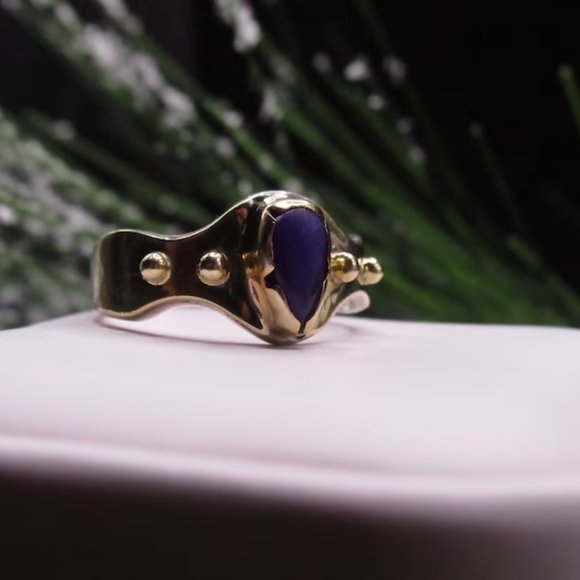 RARE Empire Ring | 18K Gold Amethyst | Antiquity, 1 of a kind Ring | Sterling + - Picture 5 of 8